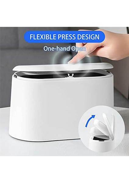 Pop-Up Kapak, Mini Çöp Kutusu, Kompakt Tasarım Mini Kozmetik Kova, Plastik Masa Tabanca Çöp Kutusu ile Masa Üstü Çöp Kutusu (Yurt Dışından) modelleri