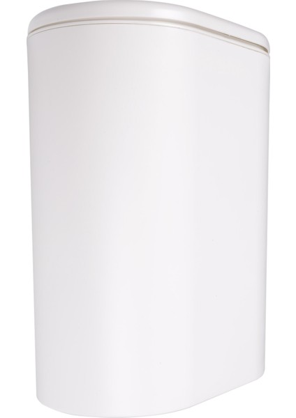 Plastik Dar Tip Mutfak Çöp Kutusu Tuvalet Pres Tipi Atık Bin Banyo Çöp Kutusu Bin Sepet Çöp Kovası Beyaz (Yurt Dışından)