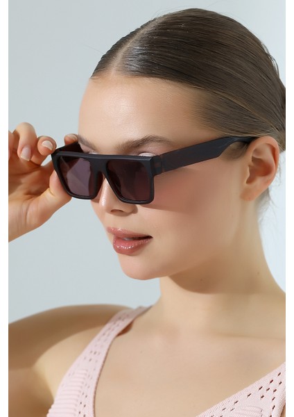 Kadın Kare Kahverengi Mat Güneş Gözlüğü 23048 C3 M fırsatları