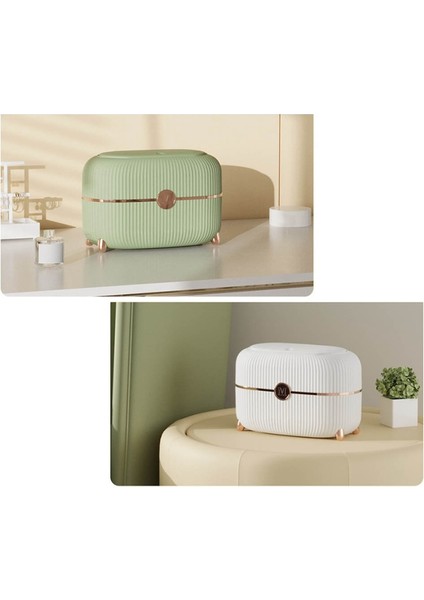 Masaüstü Atık Kutusu ile Kapak Pres Mini Depolama Kutusu Başucu Yatak Odası Oturma Odası Sehpa Kağıt Sepet Kovası, Yeşil (Yurt Dışından) modelleri