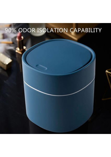 Mini Çöp Kutusu Masaüstü Atık Kutusu Pres-Open Kapaklı Küçük Masa Üstü Kutu Ev Için Zarif Yuvarlak Köşe Kağıt Kutusu A (Yurt Dışından) indirimleri
