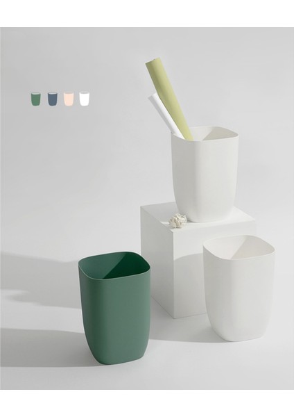 Banyo Çöp Kutusu Küçük Ofis Plastik Atık Kağıt Çöp Kutusu Banyo Yatak Odası Oturma Odası Için Modern Kutu Pembe (Yurt Dışından) modelleri