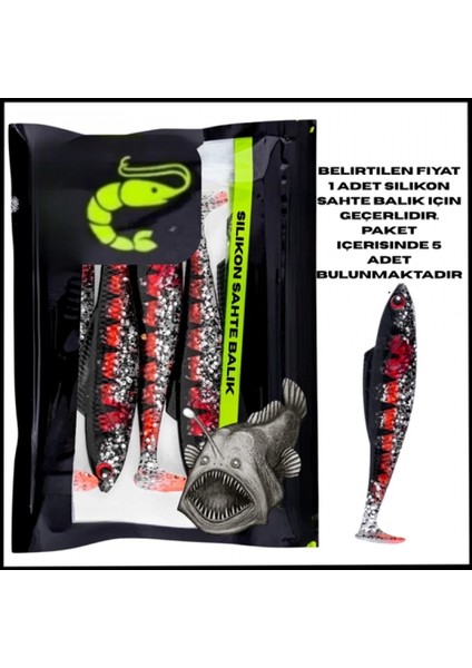 Uyguna-Yakala 4,5g 85MM - Uv Boyalı - Kıvılcım-Silikon Sahte Balık -1033-7