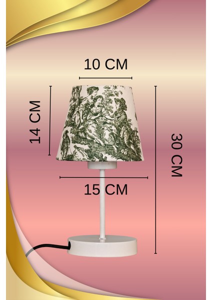 Vintage Beyaz Ayak Toile De Jouy Masa Lambası Lambader Kablolu Arapuarlı fiyatları