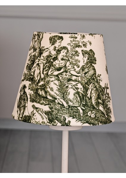 Vintage Beyaz Ayak Toile De Jouy Masa Lambası Lambader Kablolu Arapuarlı modelleri