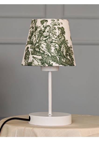 Vintage Beyaz Ayak Toile De Jouy Masa Lambası Lambader Kablolu Arapuarlı fırsatları