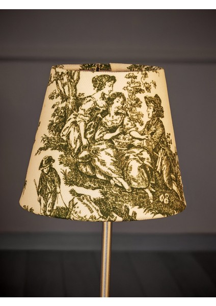 Vintage Gri Ayak Toile De Jouy Masa Lambası Lambader Kablolu Arapuarlı fiyatları
