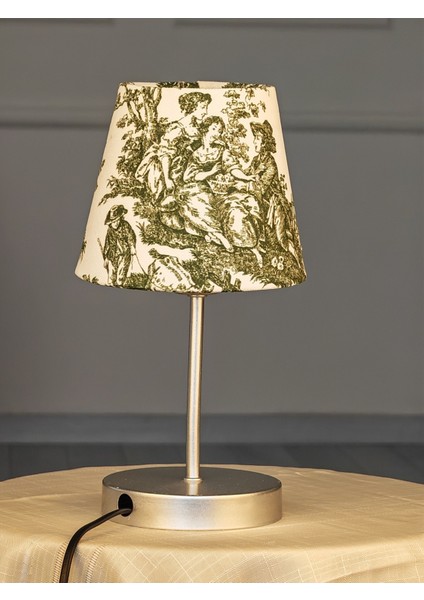Vintage Gri Ayak Toile De Jouy Masa Lambası Lambader Kablolu Arapuarlı indirimleri