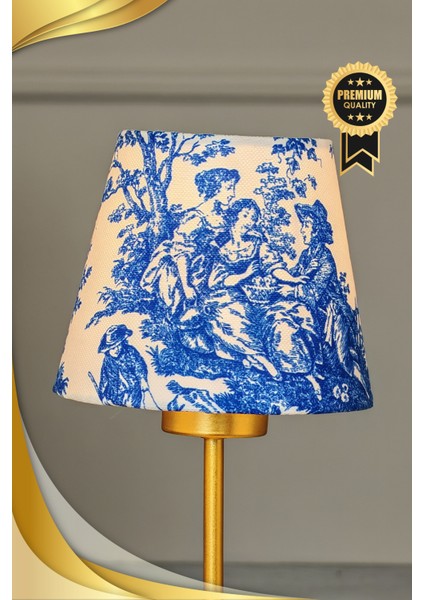 Vintage Gold Ayak Toile De Jouy Masa Lambası Lambader Kablolu Arapuarlı modelleri