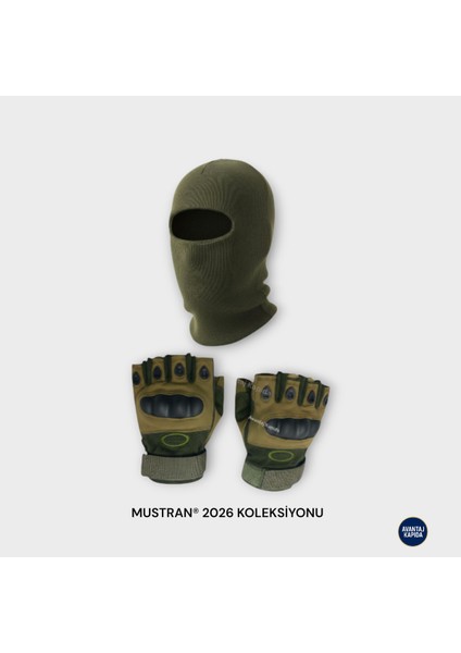 Suyutti Çift Kat Kışlık Kar Maskesi + İthal Taktik Korumalı Motosiklet Outdoor Eldiven 2’li Set