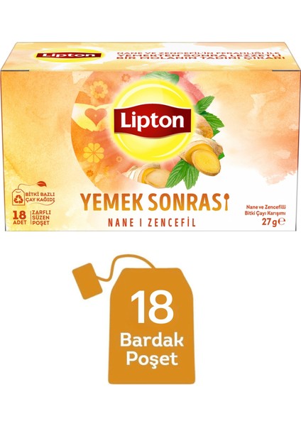 Yemek Sonrası Nane ve Zencefil Bitki Çayı Karışımı 18LI