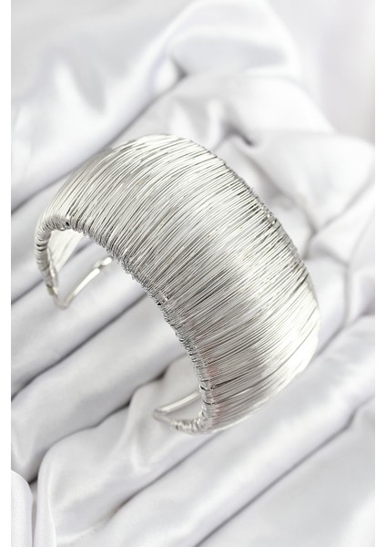 Pirinç Tel Sarma Model Gümüş Renk Kadın Bileklilk fiyatları