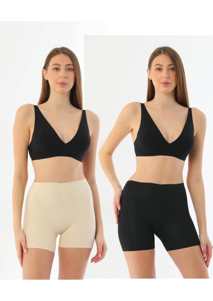 Kadın Boxer Tayt Lazer Kesimiz Yapmaz 2 Adet