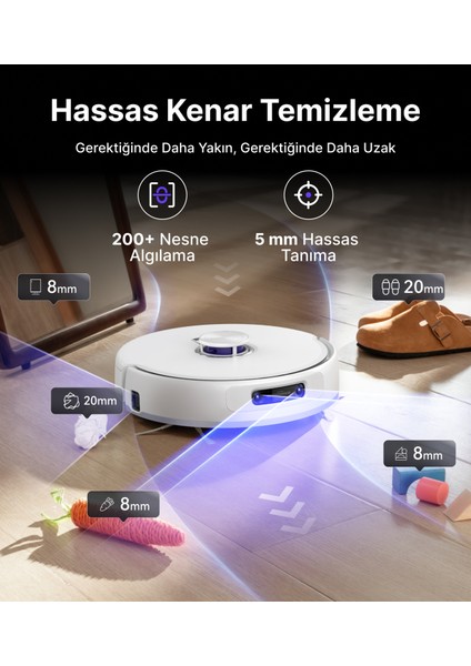 Freo Z10 Ultra Akıllı Robot Süpürge Gri,18.000PA Emiş Gücü