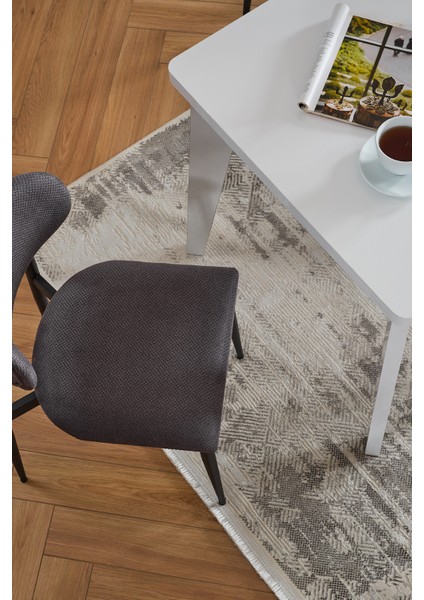 Polo 6 Kişilik Mutfak Yemek Masası Takımı Antrasit fırsatları