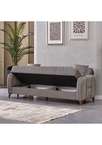 Serra 3 Kişilik Bazalı Kanepe Çekyat Koltuk Kahve modelleri