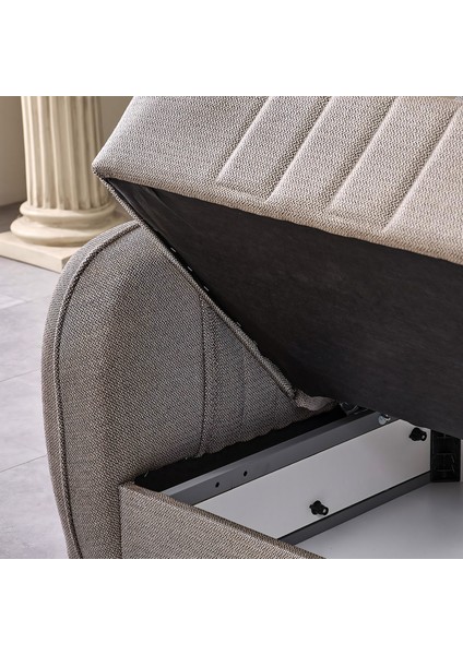 Serra 3 Kişilik Bazalı Kanepe Çekyat Koltuk Kahve