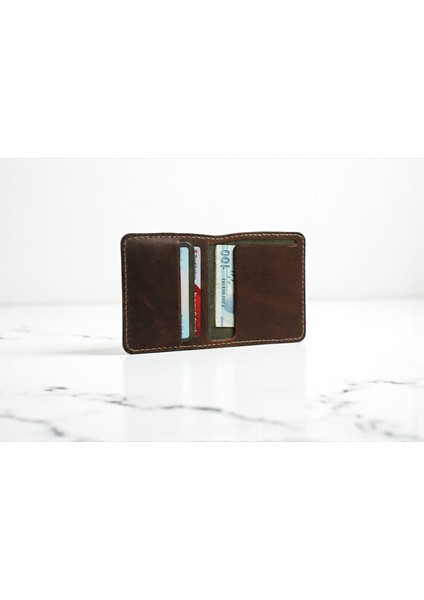 Gerçek Deri Kart Bölmeli Taj Kartlık