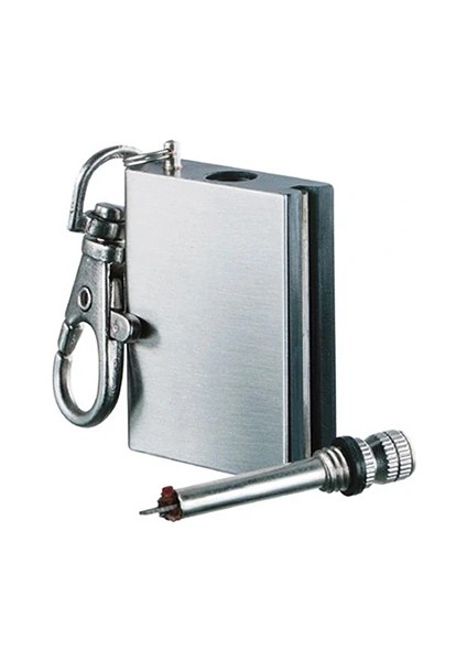 Benzinli Kibrit Çakmak Magnezyum Çubuklu Anahtarlıklı Benzinli Metal Kibrit Gümüş fiyatları