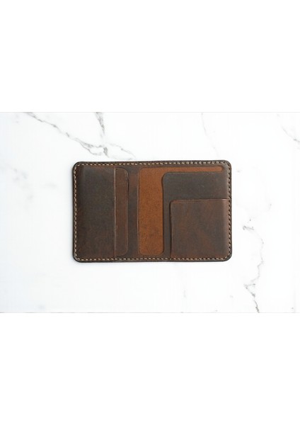 Gerçek Deri Kart Bölmeli Taj Kartlık