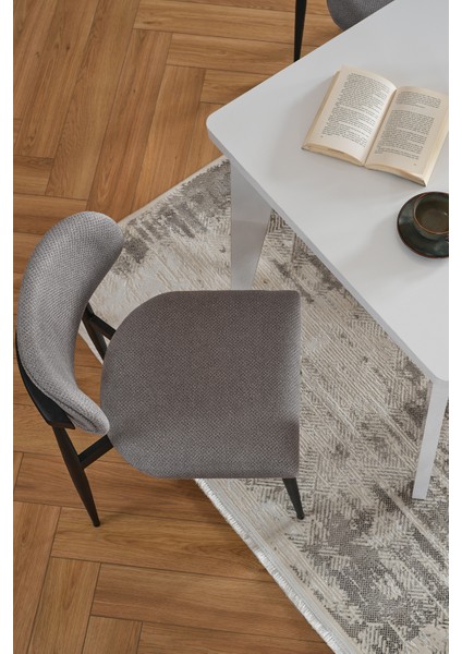 Polo 4 Kişilik Mutfak Yemek Masası Takımı Gri modelleri