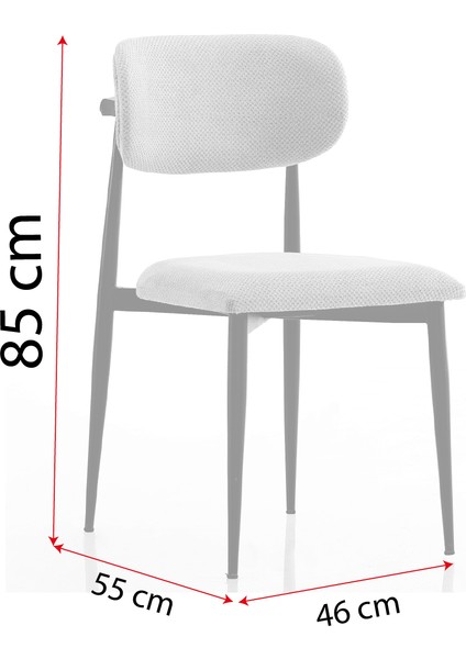 Polo 4 Kişilik Mutfak Yemek Masası Takımı Gri