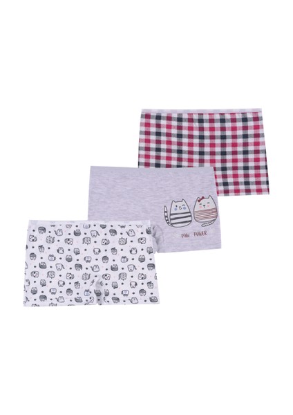 Kız Çocuk 3'lü Avokado Desenli Boxer