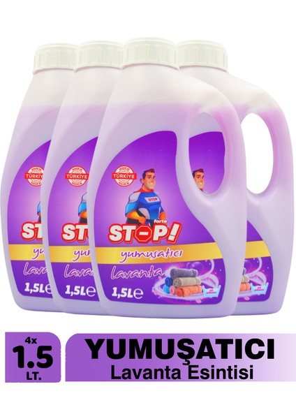 4'lü Çamaşır Yumuşatıcı 1.5 Litre Lavanta
