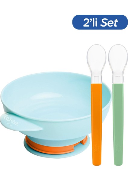 Süper Vakumlu Tabak ve 2'li Mama Kaşığı