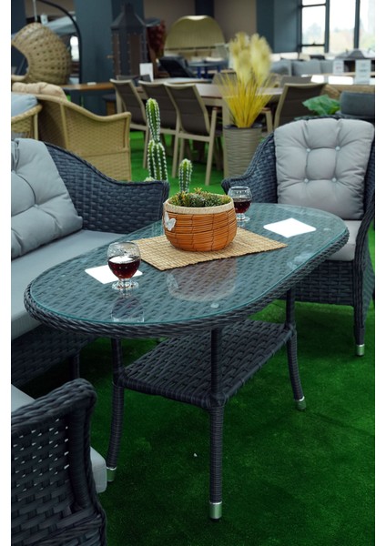 Mihenk Rattan 4 Kişilik Oturma Grubu 2+1+1 + Orta Sehpa modelleri