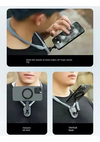 360 Derece Ayarlanabilir Boyun Askılı Manyetik Telefon Tutucu fırsatları