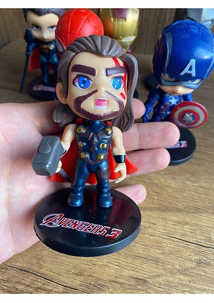 Thor Spiderman Ironman Kaptan Amerika Batman Superman Figür 6'lı Süper Kahraman Figür Seti fırsatları