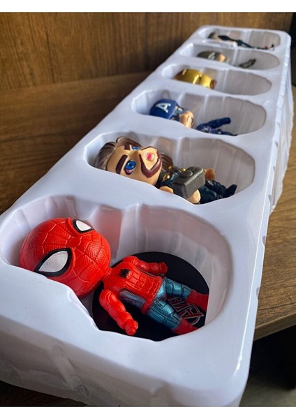 Thor Spiderman Ironman Kaptan Amerika Batman Superman Figür 6'lı Süper Kahraman Figür Seti indirimleri