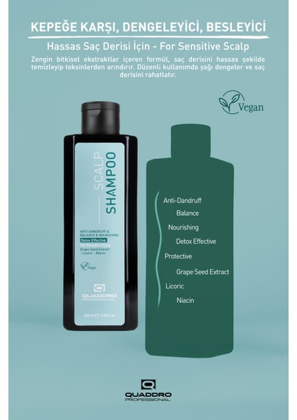 Quaddro Professional Scalp Detox Shampoo 400 ml