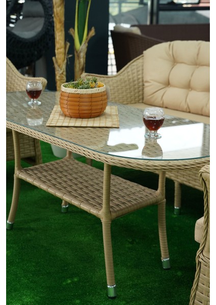 Mihenk Rattan 4 Kişilik Oturma Grubu 2+1+1 + Orta Sehpa modelleri