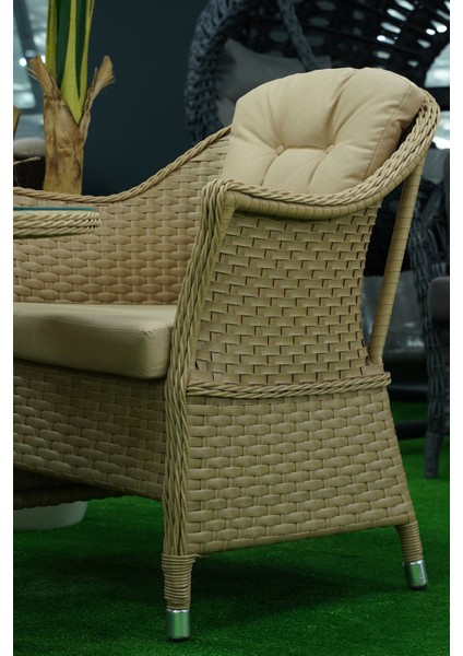 Mihenk Rattan 4 Kişilik Oturma Grubu 2+1+1 + Orta Sehpa indirimleri