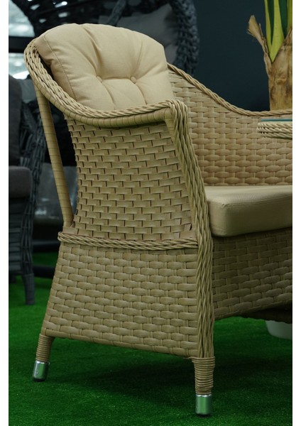 Mihenk Rattan 4 Kişilik Oturma Grubu 2+1+1 + Orta Sehpa