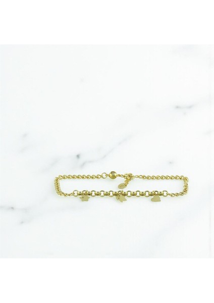 14 Ayar Altın Kalpli Bileklik - 0201069 fiyatları