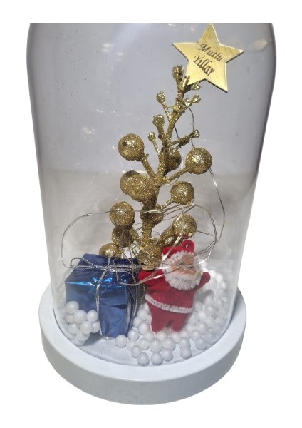 Büyük Boy Noel Baba Fanus – Peri Ledli Yılbaşı Dekoratif Masa Süsü fırsatları