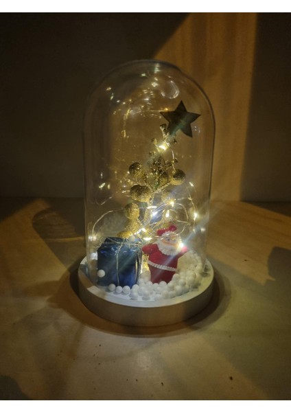 Büyük Boy Noel Baba Fanus – Peri Ledli Yılbaşı Dekoratif Masa Süsü indirimleri