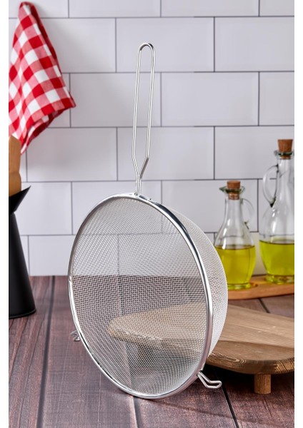 Tencereye Takılan 22 cm Lüks Orta Boy Çelik Tel Süzgeç & Kevgir modelleri