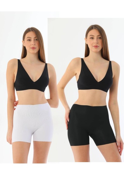 Kadın Boxer Tayt Lazer Kesimiz Yapmaz 2 Adet