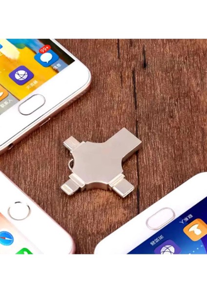 Otg 4in1 Cep Telefonu Çok Fonksiyonlu USB Flash Bellek 128 GB Type-C, Micro Sd ve Kart Okuyucu indirimleri