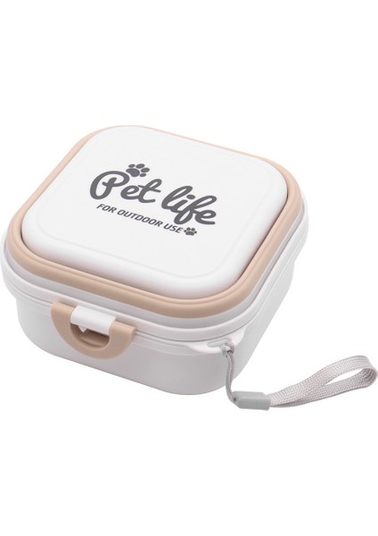 Açık Hava Evcil Hayvan Katlanır Kase Taşınabilir Silikon Köpek Kasesi Devrilmeye Karşı Iki Bir Arada Gezi Su Bardağı Su Isıtıcısı Atıştırmalık Kutusu (Yurt Dışından)