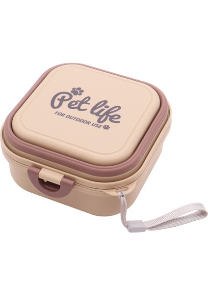 Açık Hava Evcil Hayvan Katlanır Kase Taşınabilir Silikon Köpek Kasesi Devrilmeye Karşı Iki Bir Arada Gezi Su Bardağı Su Isıtıcısı Atıştırmalık Kutusu (Yurt Dışından)