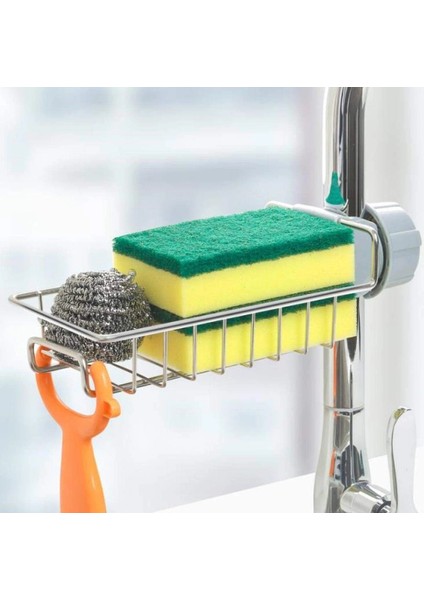 Tek Katlı Metal Lavabo Rafı Organizer Musluğa Sabitlenir Askılı modelleri