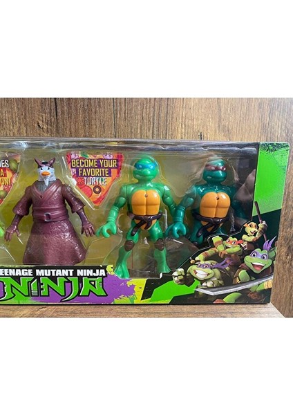 Ninja Kaplumbağa Figür Işıklı 4 Ninja Kaplumbağa 12CM ve Sprinter Ayakta Durur Savaş Aletli indirimleri