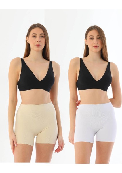 Kadın Boxer Tayt Lazer Kesimiz Yapmaz 2 Adet