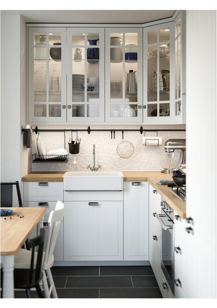 Çekmeceli Alt Dolap, Stensund Beyaz, 40X37 Cm, 3 Çekmeceli ve 3 Ön Panelli modelleri