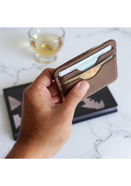 Gerçek Deri Kart Bölmeli Unisex Sharm Kartlık